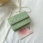 Shoulder Bag Manufacturer - Women's Pearl PU Rhombus Chain Crossbody