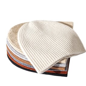 Winter Hat Manufacturer - Wholesale Men Solid Color 100% Wool Knitted