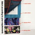 Pocket Square Manufacturer - JASEN Linen Paisley Print Hand Rolled Edge