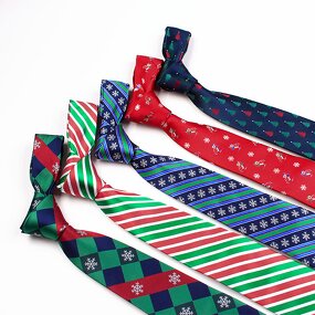 Christmas Necktie Manufacturer - Wholesale 100% Polyester Jacquard