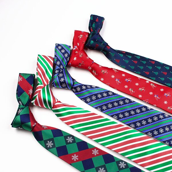 Christmas Necktie Manufacturer - Wholesale 100% Polyester Jacquard