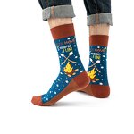 Socks Manufacturer - Personalized Custom Logo Organic Cotton Gentleman Jacquard Crew