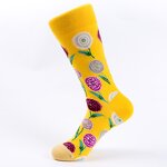 Woman Socks Manufacturer - New Design Colorful Crew Fancy Flower Art Casual