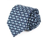 Silk Neck Tie Manufacturer - High Quality Natural Blue Print Wholesale