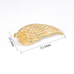 Tie Bar Manufacturer - Best Sale Angel Wings Gold Plated Engraved Feather Clip