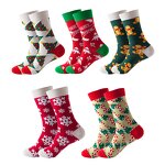 Men Christmas Socks - Wholesale Snowman Santa Cartoon Knitting Woven
