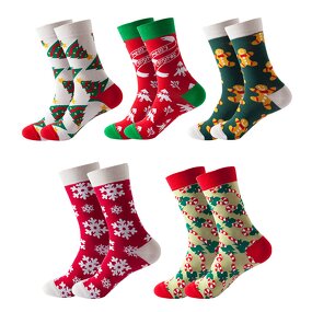 Men Christmas Socks - Wholesale Snowman Santa Cartoon Knitting Woven