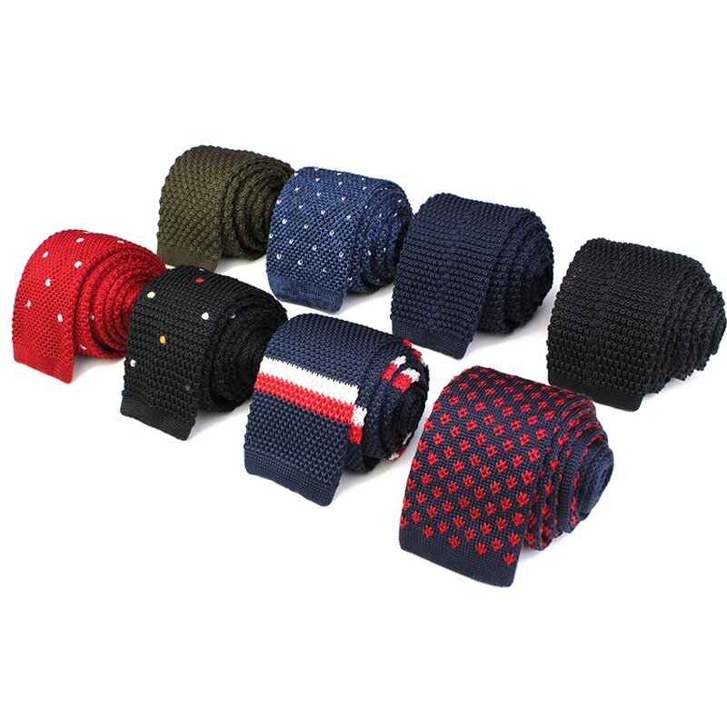 Knitted Neck Tie Manufacturer - Fashion Polyester Plain for Men
