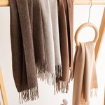 Winter Scarf Manufacturer - Wholesale 100% Wool Custom Logo Soft Striped