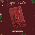 Winter Scarf Manufacturer - Classic Unisex Red Check Shawl for Festival