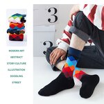 Socks Manufacturer - Custom Logo Fashion Dress Happy Organic Cotton Unisex