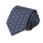 Silk Neck Tie Manufacturer - High Quality Natural Blue Print Wholesale