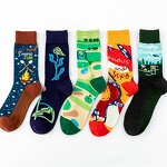Socks Manufacturer - Personalized Custom Logo Organic Cotton Gentleman Jacquard Crew