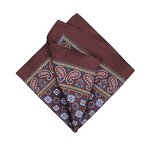 Handkerchief Manufacturer - Vintage Luxury Real Silk Multicolor Paisley