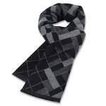 Winter Scarf Manufacturer - Wholesale Fashion Plaid Thick Wool Blend for Men