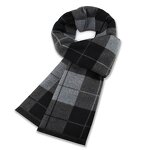 Winter Scarf Manufacturer - New Fashion Gray Striped Wool Acrylic Blend