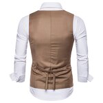 Men Vest Manufacturer - Formal Cotton Double Breasted Casual Solid Chalecos
