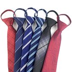 Boys Zipper Ties Manufacturer - Novel Polyester Jacquard Lattice