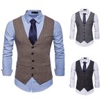 Suit Vest Manufacturer - Custom Cotton Casual Solid Single Breasted Chalecos Hombre