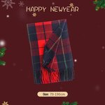 Winter Scarf Manufacturer - Classic Unisex Red Check Shawl for Festival