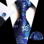 Men Ties and Hanky Set - Wholesale Floral Cufflinks Italian for Men