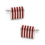 Cufflinks Manufacturer - Factory Funny Cool Blue Striped Enamel Copper Wedding