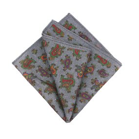 Pocket Square Manufacturer - High Quality 100% Wool Luxury Paisley Giftbox