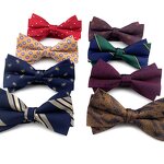 Bow Ties Manufacturer - Fashion Striped Custom Logo Polyester Woven Gift Box