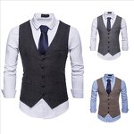 Suit Vest Manufacturer - Custom Cotton Casual Solid Single Breasted Chalecos Hombre