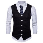 Suit Vest Manufacturer - Single Breasted Formal Solid Casual Flax Chalecos