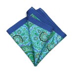 Handkerchief Manufacturer - Vintage Luxury Real Silk Multicolor Paisley