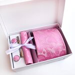 Neckties and Pocket Square Set - Paisley Custom Cufflink Gift Box