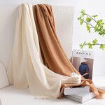 Wool Scarf Manufacturer - Wholesale Solid Color Thin Four Seasons Tassel Shawl