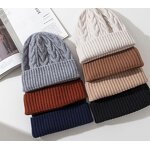 Winter Beanie Hat Manufacturer - Wholesale Women Solid Color 100% Wool Knitted