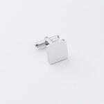 Cufflinks Manufacturer - Square Plain Stainless Steel Silver Wedding Gift
