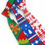 Mens Christmas Tie Manufacturer - Tree Animal Printed Snowmen Jacquard