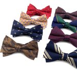 Bow Ties Manufacturer - Fashion Striped Custom Logo Polyester Woven Gift Box