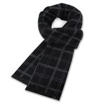 Winter Scarf Manufacturer - New Fashion Gray Striped Wool Acrylic Blend