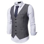 Suit Vest Manufacturer - Custom Cotton Casual Solid Single Breasted Chalecos Hombre