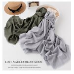 Wool Scarf Manufacturer - Wholesale Solid Color Thin Four Seasons Tassel Shawl