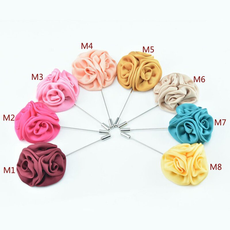 Flower Lapel Pin Manufacturer - Custom Fancy Wedding Boutonniere Bling Designer