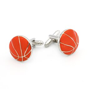Cufflinks Manufacturer - Ready to Ship High End Enamelled Basketball Copper