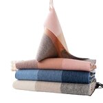 Mens Winter Scarf - 100% Wool Classic Tassels Striped Dot Check Patterns