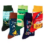 Socks Manufacturer - Personalized Custom Logo Organic Cotton Gentleman Jacquard Crew