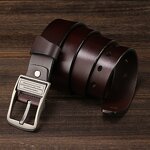 Belt Manufacturer - Wholesale Custom Adjustable Casual Pin Buckle Black Genuine Leather