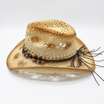 Sombrero Straw Hat Manufacturer - 2025 OEM Shinehats Handmade Mexican Classical Western Cowboy Beach Striped Style Summer