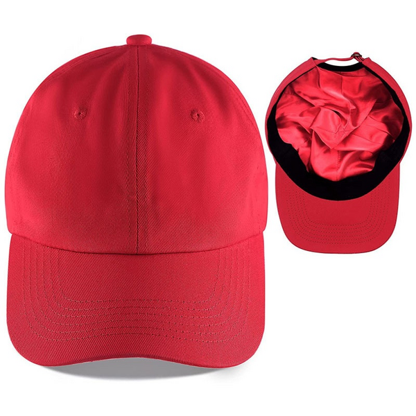 Baseball Cap Manufacturer - Wholesale Unstructured Satin Lined 3D Embroidery Polyester/Cotton Combats Frizzy Hair