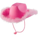 Cowgirl Hats for Women Manufacturer - New Pink Western Style Rolled Fedora Feather Edge for Fishing Travel Party-Ready