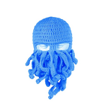 Knitted Hat Manufacturer - Halloween Octopus Beard Funny Hand Embroidery 100% Acrylic Warm Bean for Adult