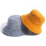 Winter Bucket Hat Manufacturer - OEM High Quality Solid Color Fluffy Faux Fur Casual Cycling Party Travel Daily Use